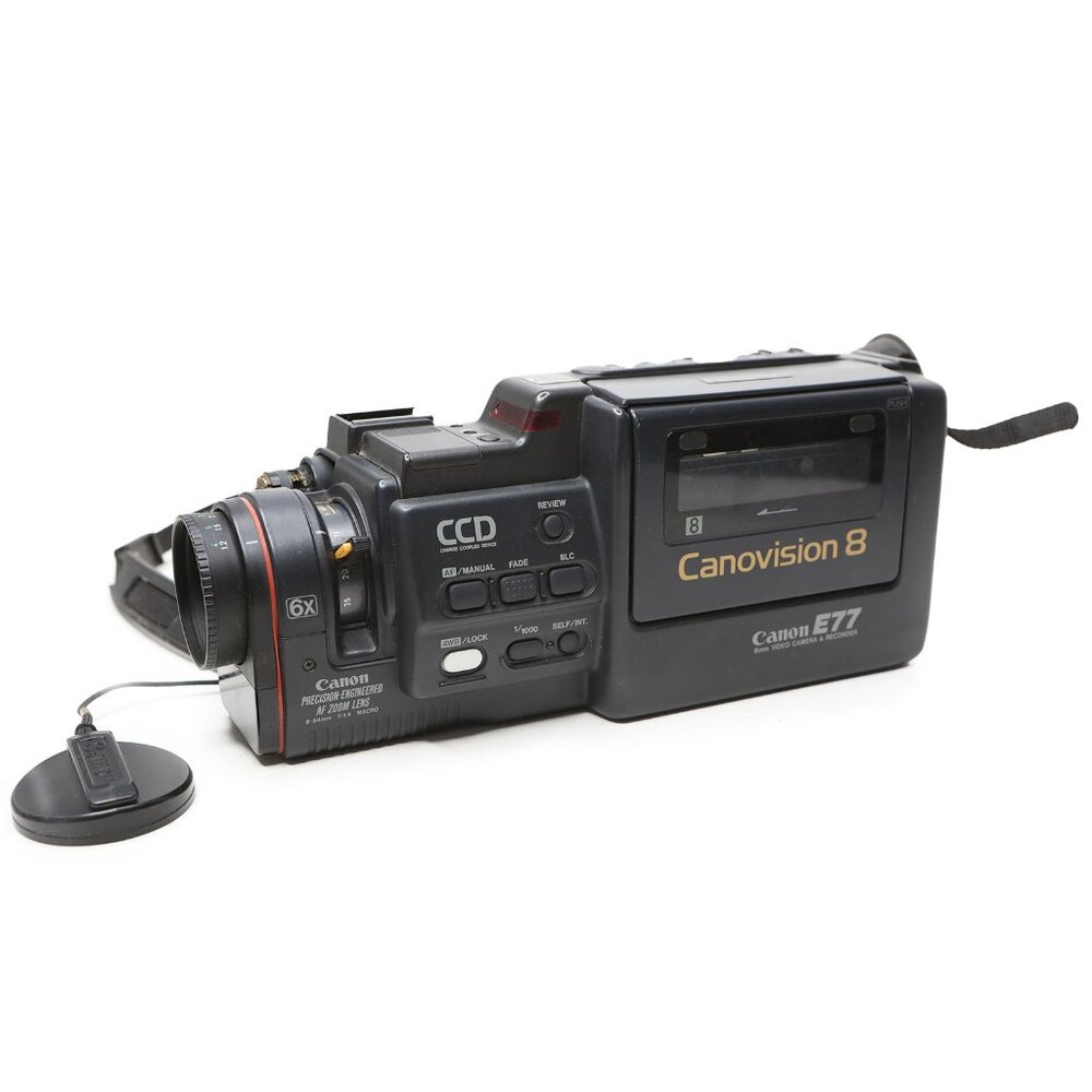 Vintage Canon Canovision 8 E77A 8mm Video Camera Tape Retro 1988 Japan AS IS